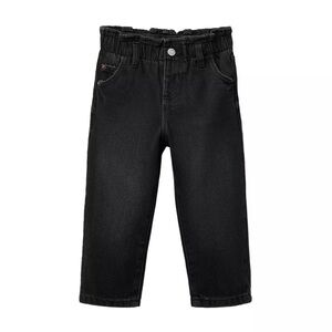 Zara Black Elastic-Waist Kids Jeans